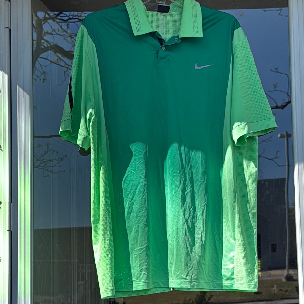🚨B2G1 NIKE Tiger Woods Green Polo Shirt Top